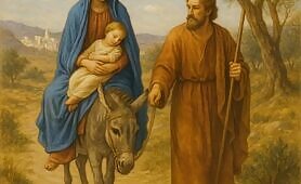 Mary_is_riding_a_donkey__cradling_young_Jesus__who_appears_to_be_a_toddler_Joseph_walks1747573428328