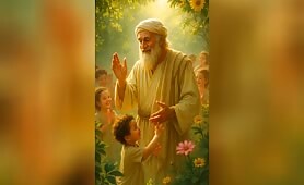 Jesus_is_happily_in_a_garden_with_children__Children_approach_Jesus_to_be_closer_1748123790500