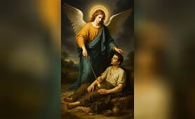Scene__Raphael_the_Healer__ArchangelDepicted_with_large__elegant_wings__a_glowing_halo1748264931795