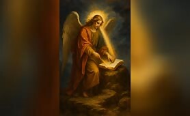 Scene__Uriel_the_Enlightener__Uriel_s_Appearance_Seated_on_a_rocky_ledge_Dressed_in_war1748266063787