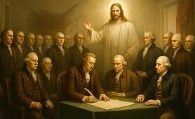 signing_of_the_Declaration_of_Independence__1776__Jesus_stands_behind_the_Founding_Fath1748136244936