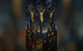 3_man_are_forcefully_crucified_and_suffering_while_romans_talk_and_laugh1748481536143