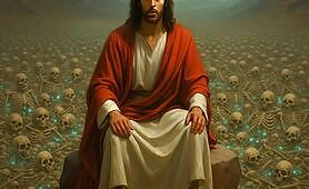 Jesus_talks_and_miracly_make_all_human_bones_and_skull_slowly_glow_with_gold_magic_and_1748605683998
