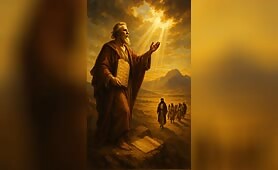 Moses_is_depicted_standing_on_a_rocky_mountain__holding_the_stone_tablets_of_the_law__T1748562893185