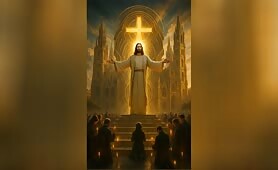 Jesus_Christ__Standing_with_open_arms_at_the_top_of_a_grand_staircase__bathed_in_divine1748708098066