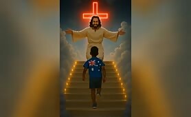 Jesus_Christ_runs_quickly_down_a_glowing_white_celestial_staircase__arms_wide_open__smi1748738119261