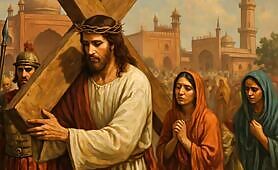 Jesus_carrying_the_cross_through_a_historic_Indian_cityscape__The_architecture_in_the_b1748733987557