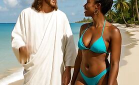 Man_and_woman_on_beautiful_island_are_having_a_conversation_and_enjoying_their_time_wal1748696123910