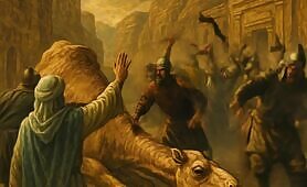 Prophet_Saleh__foreground__hand_raised___Pleading_with_his_people_not_to_harm_the_mirac1748700085990