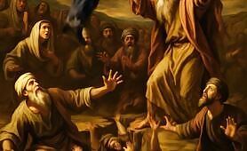 The_Earth_Opens_to_Swallow_people_____At_the_center_stands_Moses__with_arms_raised_in_w1749042708255 (1)