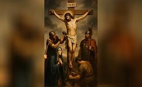 __Jesus_is_shown_nailed_to_the_wooden_cross_at_the_center__crowned_with_thorns_and_wear1748957567355