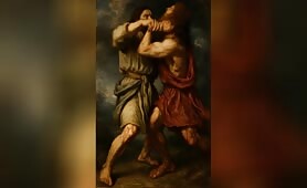 dramatic_struggle_between_Jacob_and_the_wicked_Esau__painted_in_a_Baroque_oil_painting_1748873468428