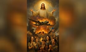 people_lookls_happy_as_man_man_bomber_plane_bomb_musroom_cloud1748990538424