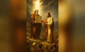 A_breathtaking_vision_of_Mount_Sinai_where_Moses_holds_the_sacred_tablets_and_Jesus_rea1749268342202