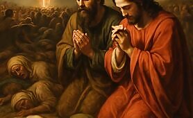 As_the_ground_is_covered_with_the_sick_and_dying__Jesus_and_Phinehas_kneel_in_fervent_p1749269157357