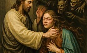 Title___Jesus_Casts_Out_7_Demons_from_Mary_Magdalene___Divine_Deliverance_Description__1750768436371