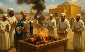 Title___Ancient_Burnt_Offering___The_High_Priest_at_the_Tabernacle_Description__A_vivid1751152760970